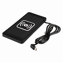 Коврик противоскользящий с беспр.зарядкой C10/PD USB-C/Type-c SKYWAY 158*75*8мм Черный S04601009